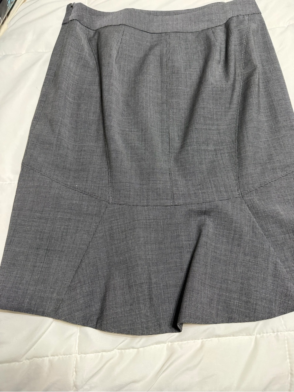 Ann Taylor Gray A-Line Panel Skirt - Picture 6 of 6